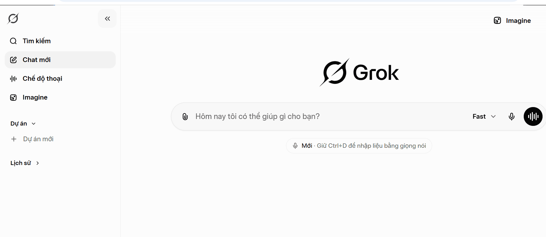 giao diện tài khoản grok
