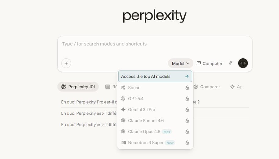 các model mới nhất của perplexity