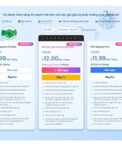 Nâng cấp tài khoản HIX.ai Bypass Unlimited - 140K - Tháng