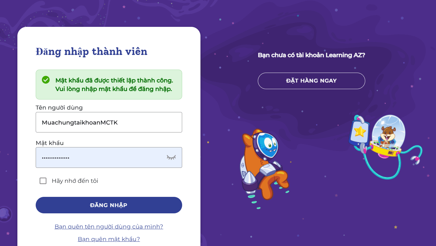 giao diện tài khoản razkid plus