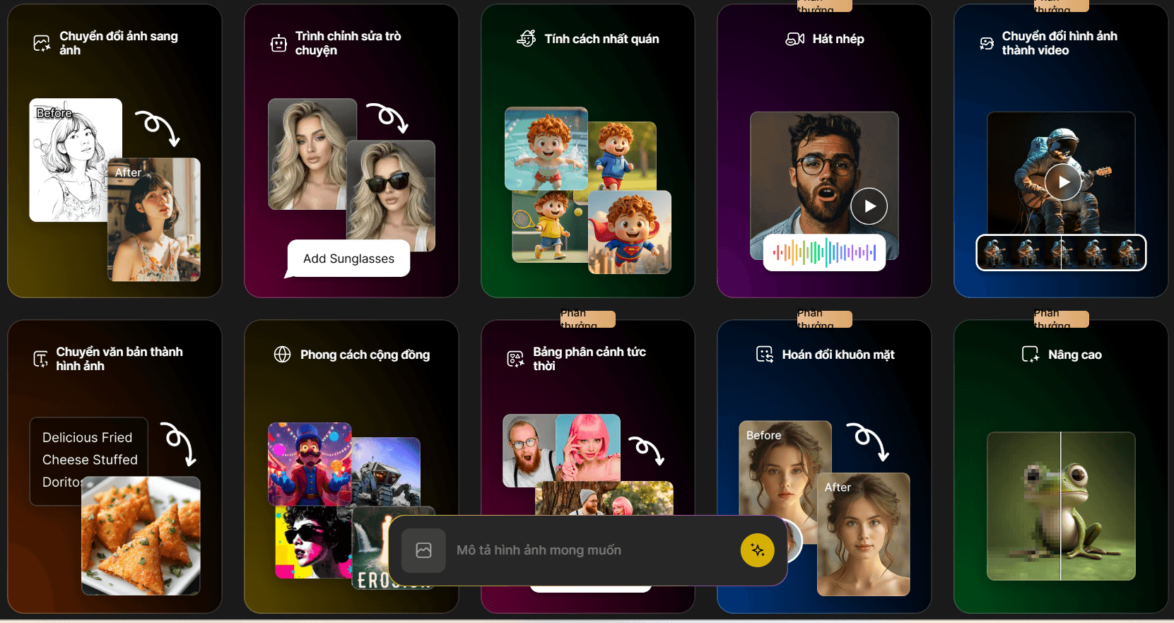 giao diện tài khoản Dzine