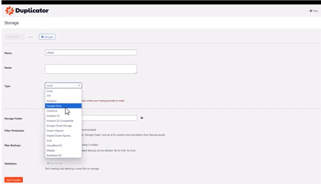 tính năng Duplicator Pro 