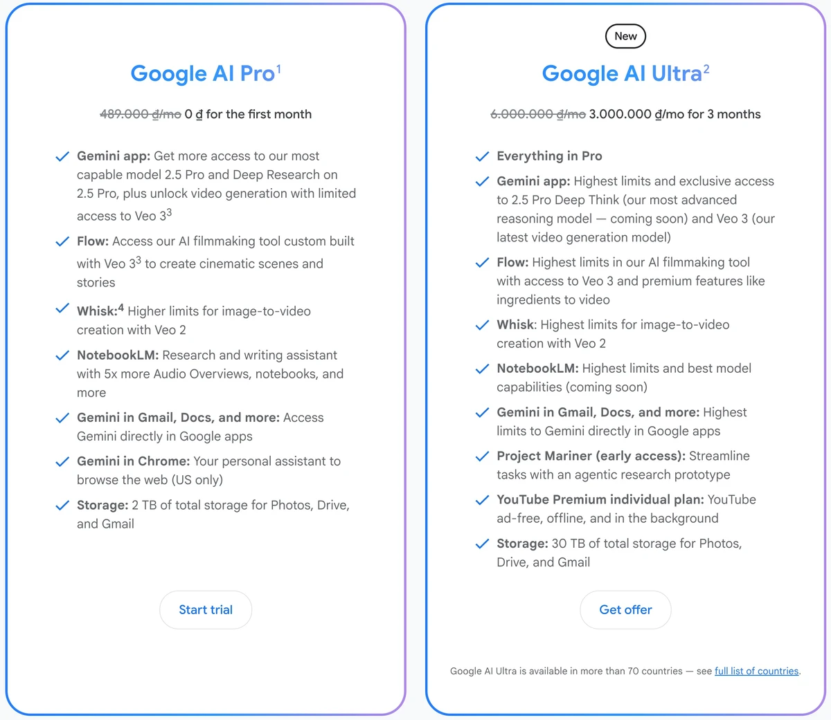 So sánh Google AI Pro và Ultra khác biệt như thế nào