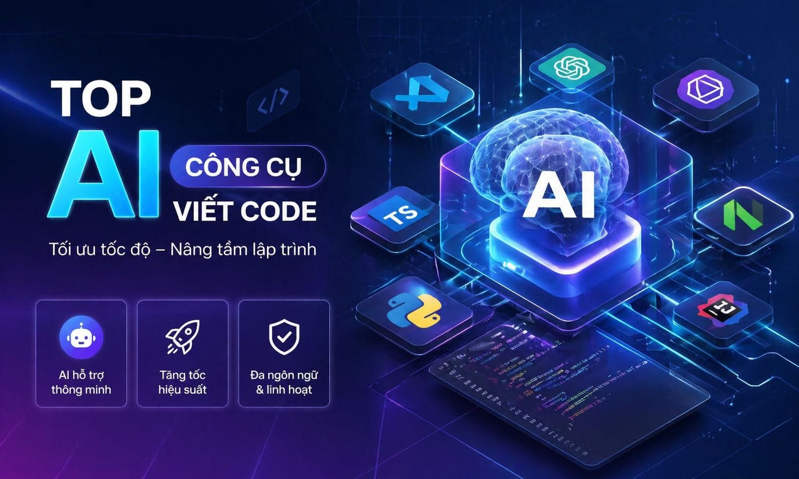Các công cụ AI viết code phù hợp