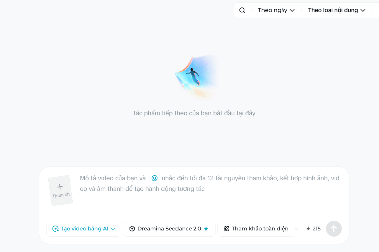 tính năng tài khoản Dreamina