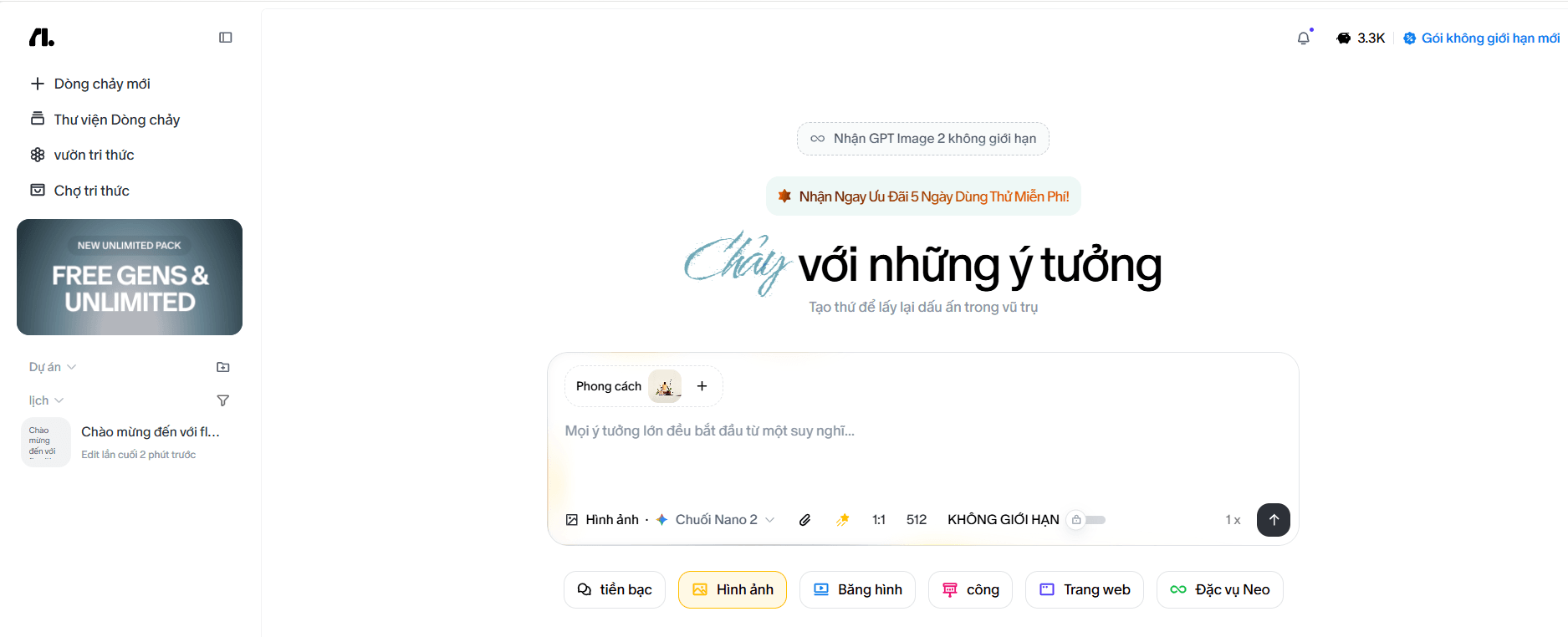 Tài khoản Flowith