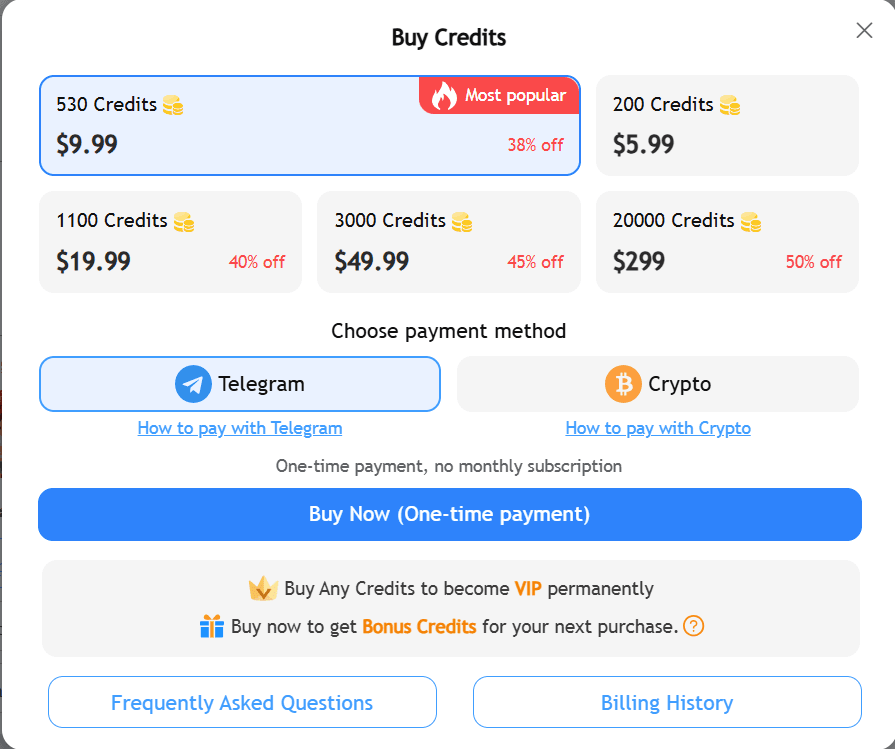 Bảng giá cá gói tài khoản Remaker 