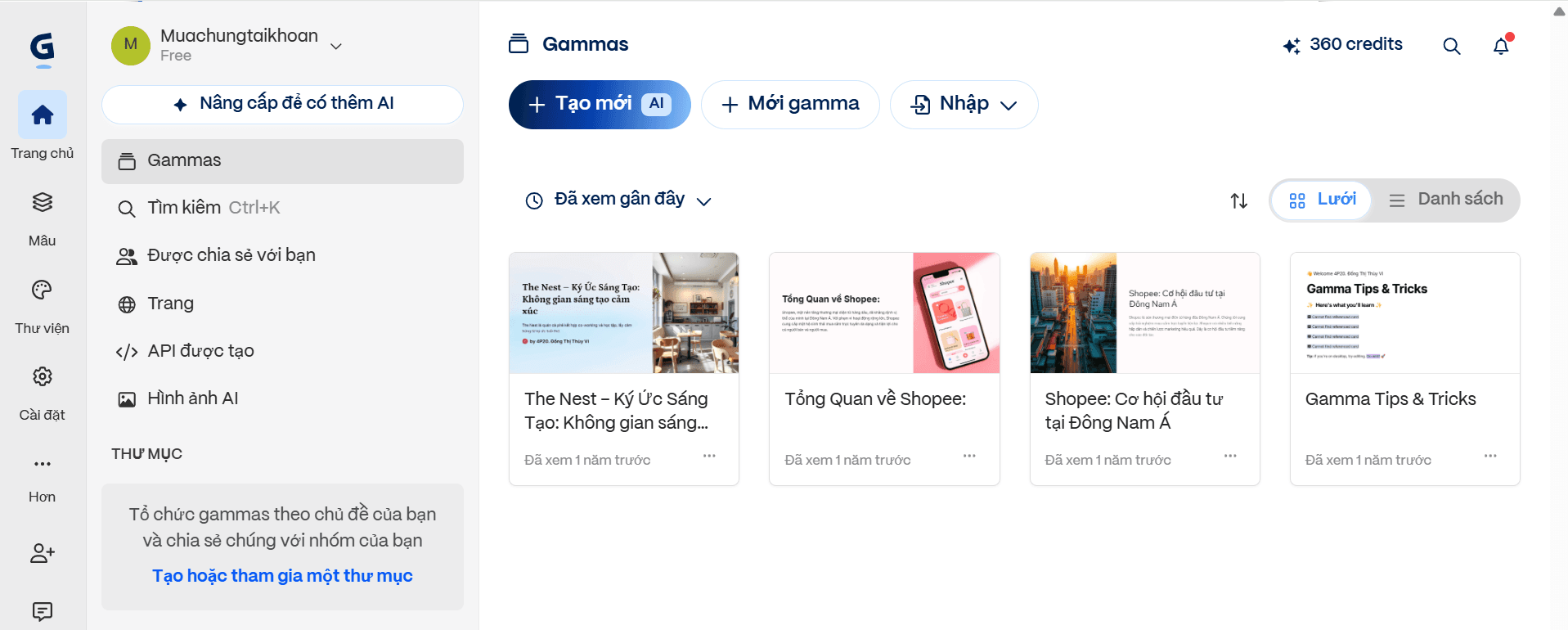 công cụ tạo slide đơn giản